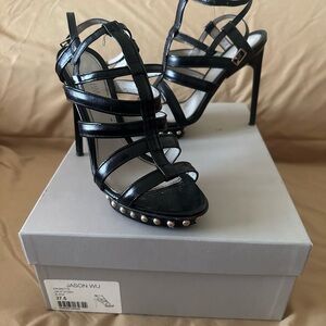 High heel sandals, genuine leather, worn a few times, excellent condition